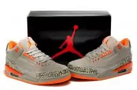 sport air jordan 3 anti-fourrure hommes chaussures nouveau gris orange